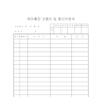 해외출장교통비및통신비명세 해외출장교통비및통신비명세